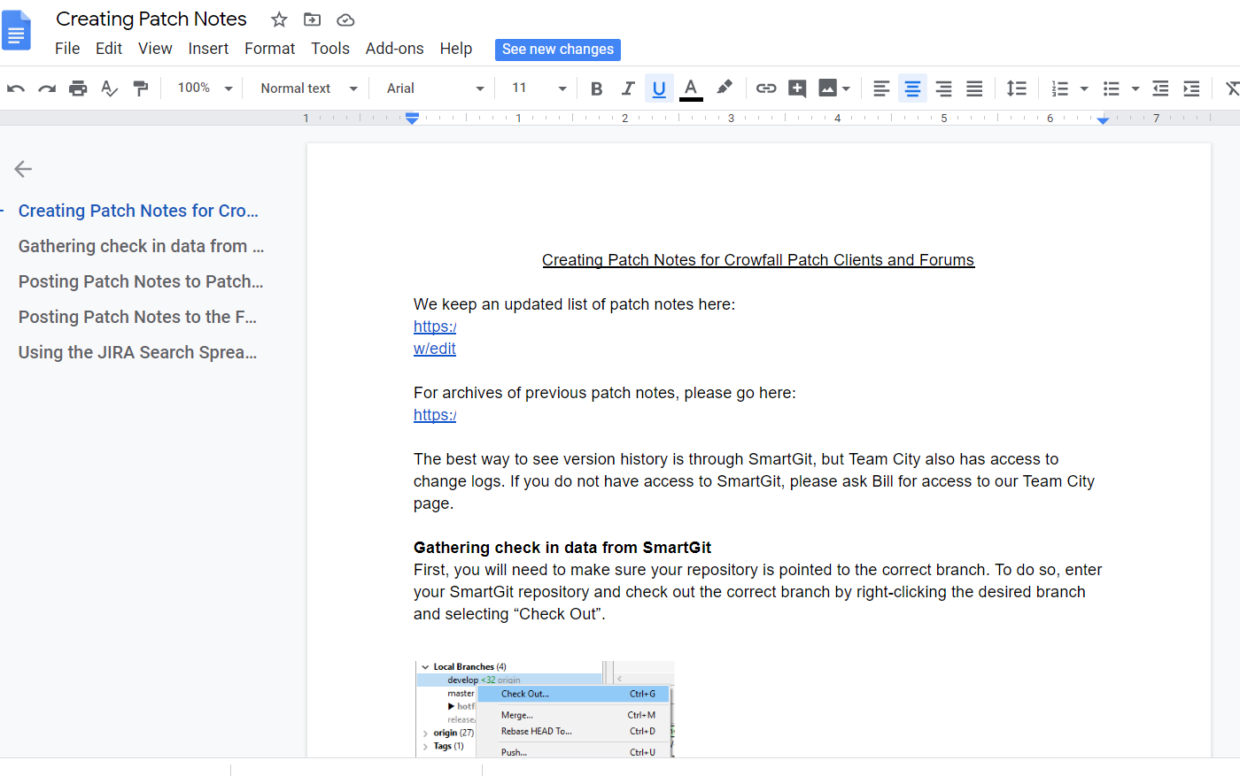 Creating Patch Notes